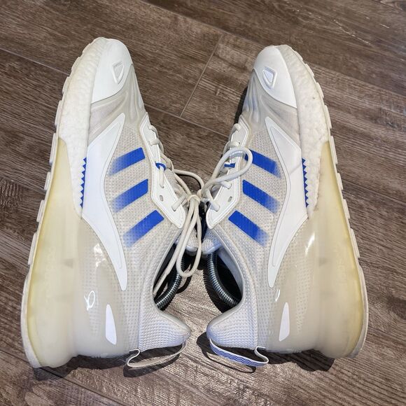 Adidas Originals ZX 2K Boost 2.0 Running Shoes Mens 12 White Blue Athletic Low main image 10